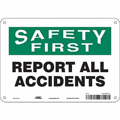 Safety Sign 7 in x 10 in Polyethylene