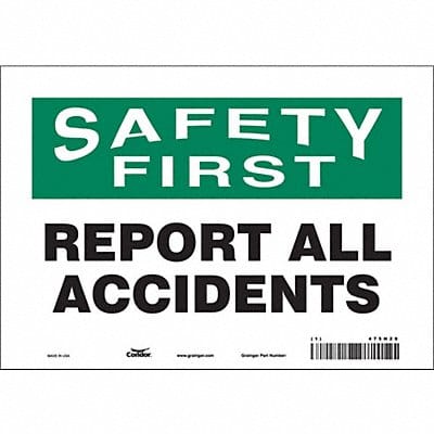 Safety Sign 7 inx10 in Vinyl