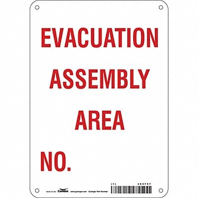 Safety Sign 10 in x 7 in Polyethylene