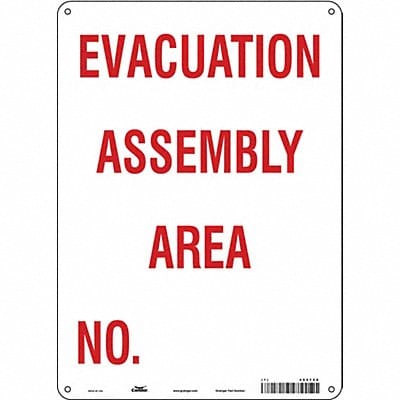 Safety Sign 14 in x 10 in Polyethylene