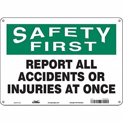 K0174 Safety Sign 10 in x 14 in Aluminum