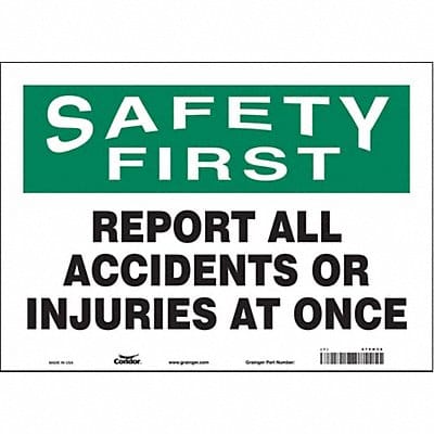 K0174 Safety Sign 10 in x 14 in Vinyl