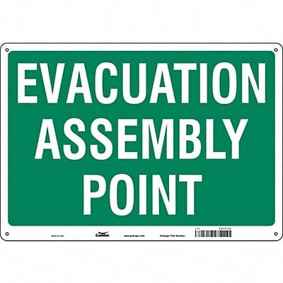 Safety Sign 14 in x 20 in Polyethylene