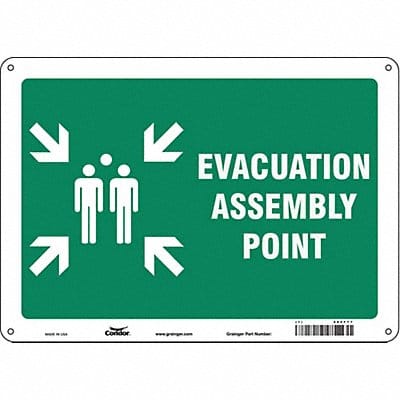 Safety Sign 10 in x 14 in Aluminum