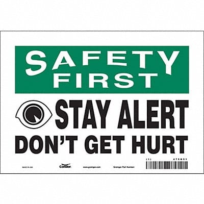 Safety Sign 7 inx10 in Vinyl