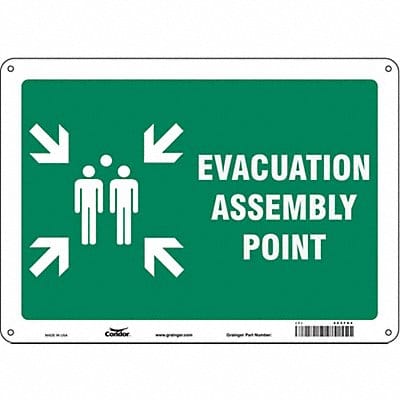 Safety Sign 10 in x 14 in Polyethylene