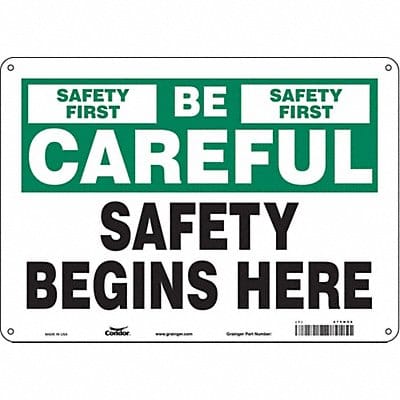 K0178 Safety Sign 10 inx14 in Polyethylene