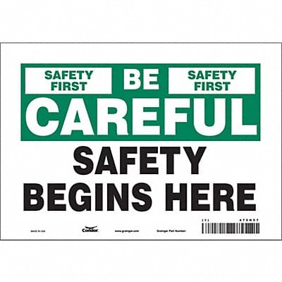 K0178 Safety Sign 7 inx10 in Vinyl