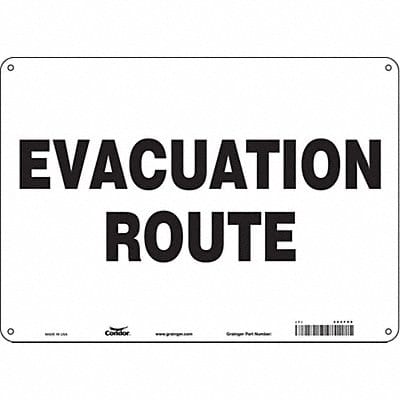 Safety Sign 10 in x 14 in Aluminum