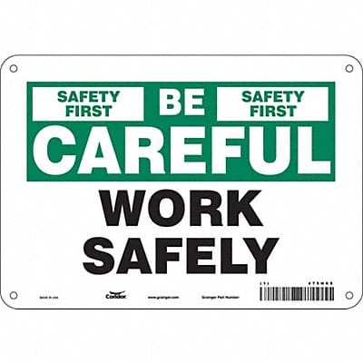 Safety Sign 7 in x 10 in Aluminum