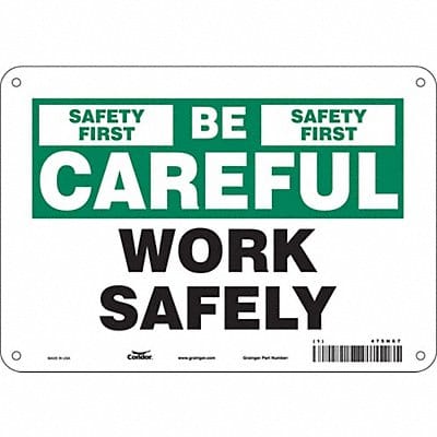 Safety Sign 7 inx10 in Polyethylene