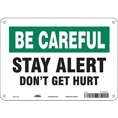 Safety Sign 7 in x 10 in Aluminum