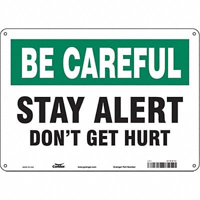 Safety Sign 10 inx14 in Polyethylene