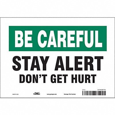 Safety Sign 7 inx10 in Vinyl