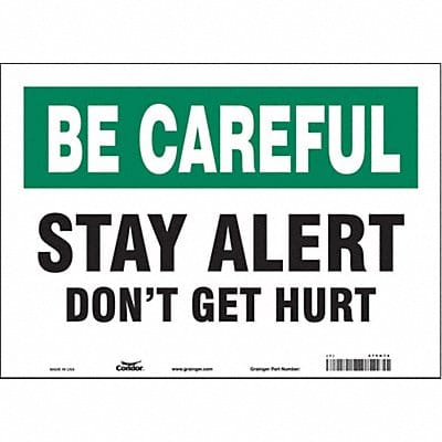 Safety Sign 10 inx14 in Vinyl