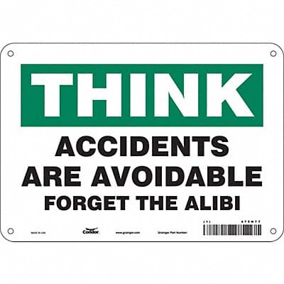 Safety Sign 7 in x 10 in Aluminum