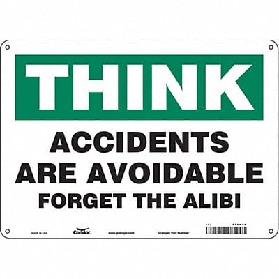 Safety Sign 10 in x 14 in Aluminum