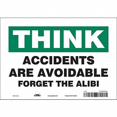 Safety Sign 7 in x 10 in Vinyl