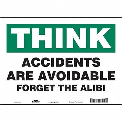 Safety Sign 10 in x 14 in Vinyl