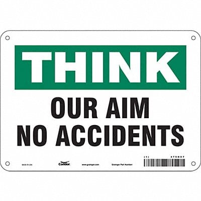 Safety Sign 7 in x 10 in Polyethylene