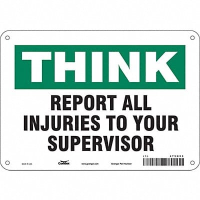 Safety Sign 7 inx10 in Polyethylene