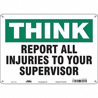 Safety Sign 10 inx14 in Polyethylene