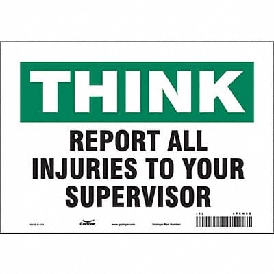 Safety Sign 7 in x 10 in Vinyl