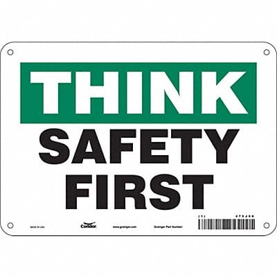 Safety Sign 7 inx10 in Polyethylene