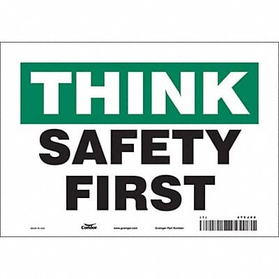 Safety Sign 7 inx10 in Vinyl