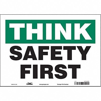 Safety Sign 10 inx14 in Vinyl