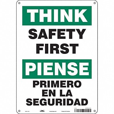 Safety Sign 14 inx10 in Polyethylene