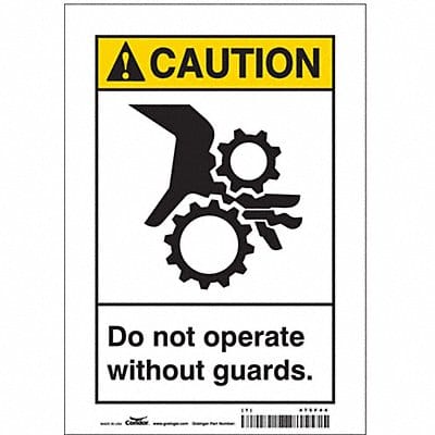 Safety Sign 10 inx7 in Vinyl
