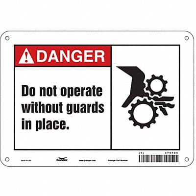 Safety Sign 7 inx10 in Polyethylene