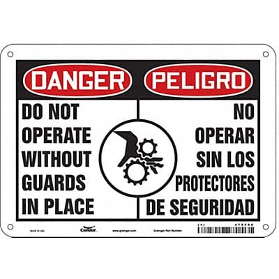 Safety Sign 7 inx10 in Polyethylene