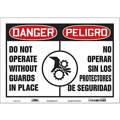 Safety Sign 10 inx14 in Vinyl