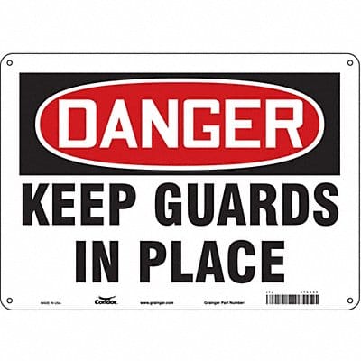 Safety Sign 10 in x 14 in Polyethylene