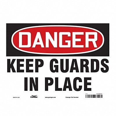 Safety Sign 10 in x 14 in Vinyl