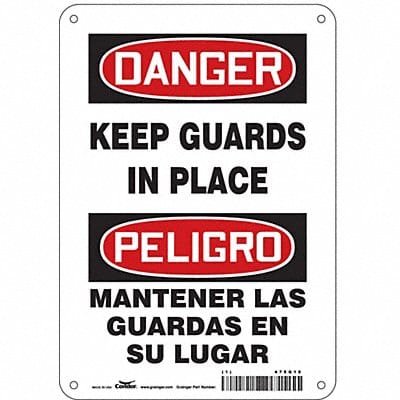 Safety Sign 10 in x 7 in Polyethylene
