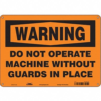 Safety Sign 10 in x 14 in Aluminum