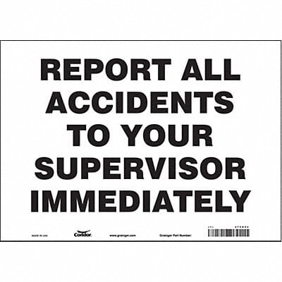 K0134 Safety Sign 10 inx14 in Vinyl