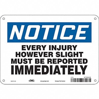 Safety Sign 7 in x 10 in Aluminum