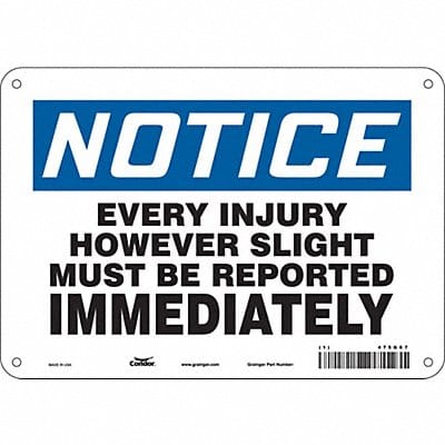 Safety Sign 7 inx10 in Polyethylene