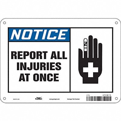 Safety Sign 7 inx10 in Polyethylene