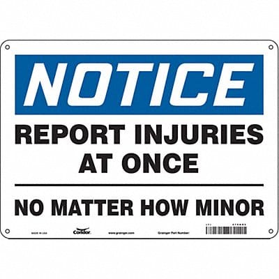 Safety Sign 10 inx14 in Aluminum