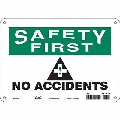 Safety Sign 7 in x 10 in Aluminum