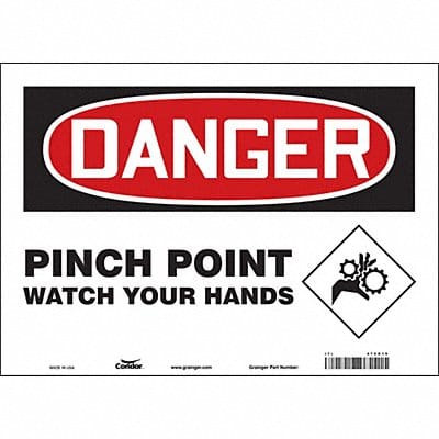 J6942 Safety Sign 10 inx14 in Vinyl