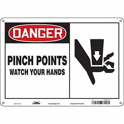 Safety Sign 10 in x 14 in Polyethylene