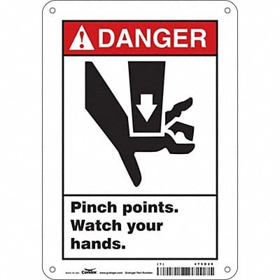 Safety Sign 10 in x 7 in Polyethylene