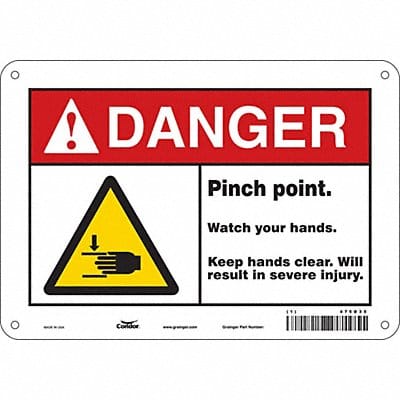 Safety Sign 7 in x 10 in Polyethylene