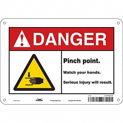 Safety Sign 7 in x 10 in Aluminum